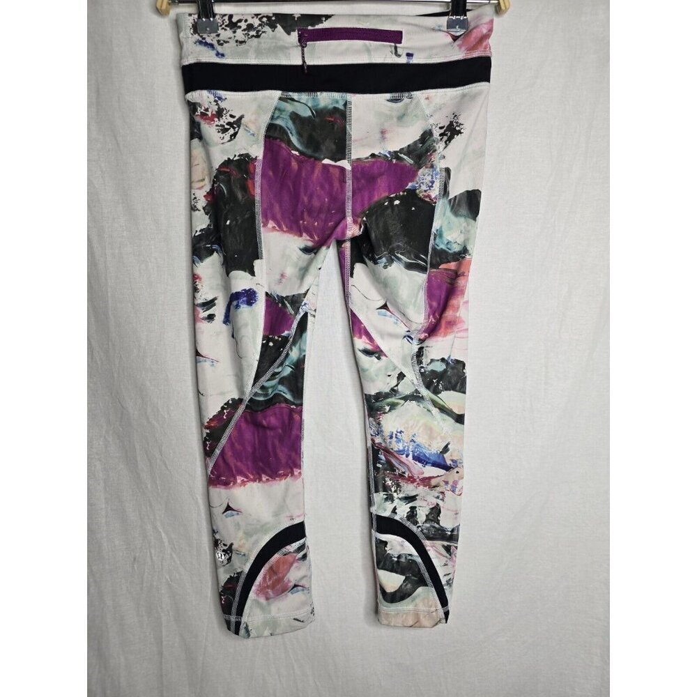 Lululemon Run Inspire Crop II *All Full-On Luxtreme Pigment Wave Leggings Sz 4